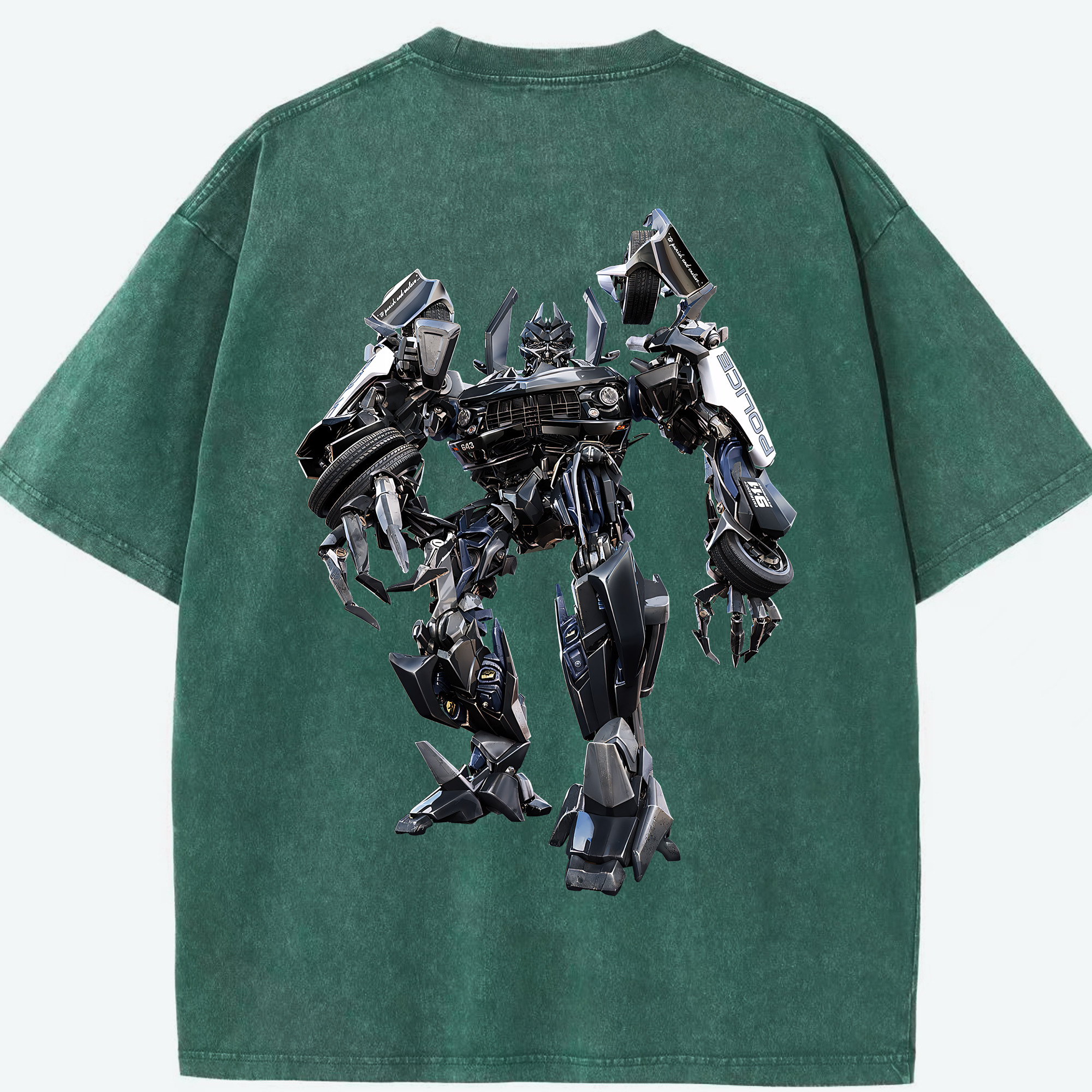 （画像用） Transformers トランスフォーマー 綿100% ヴィンテージ風 半袖Tシャツ（背面プリント）